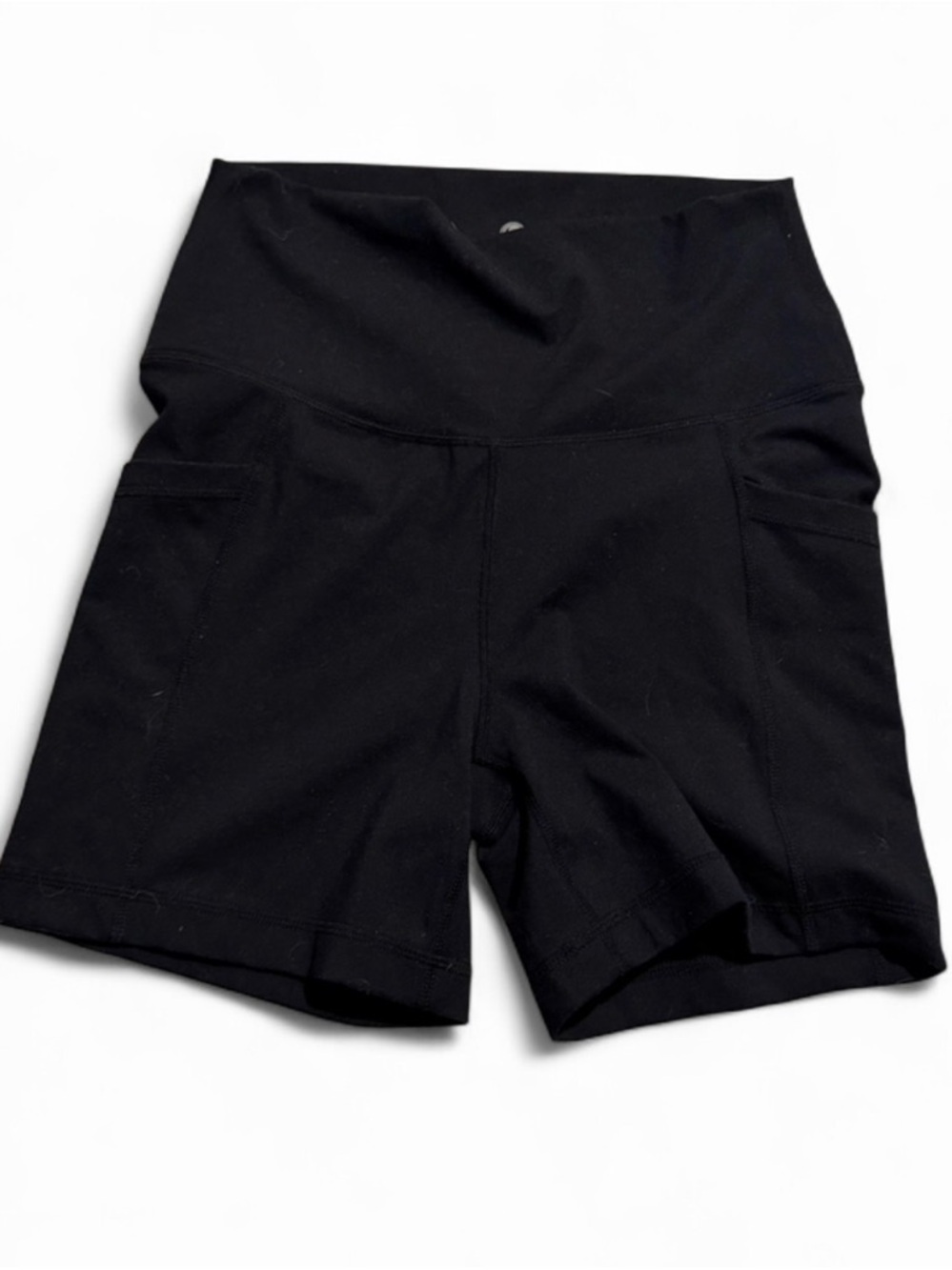 Yogalicious Black High-Waist Pocketed Active Shorts
